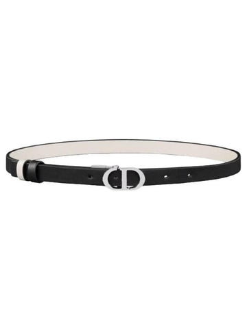 30 Montaigne Reversible Leather Belt Black - DIOR - BALAAN 1