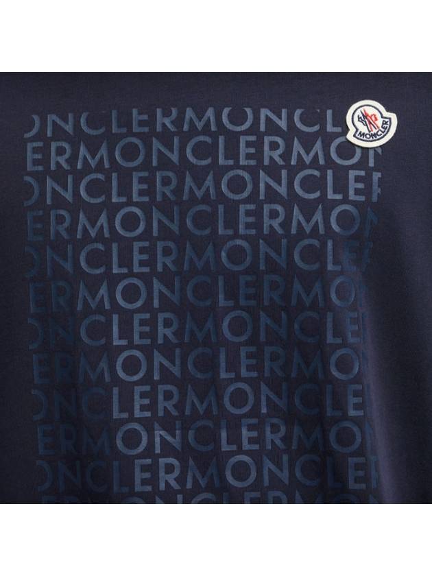 Logo Motif Short Sleeve T-Shirt Blue - MONCLER - BALAAN 7