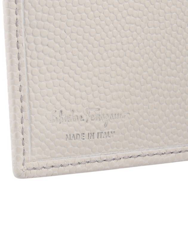 Gancini Logo Half Wallet Ivory - SALVATORE FERRAGAMO - BALAAN 5