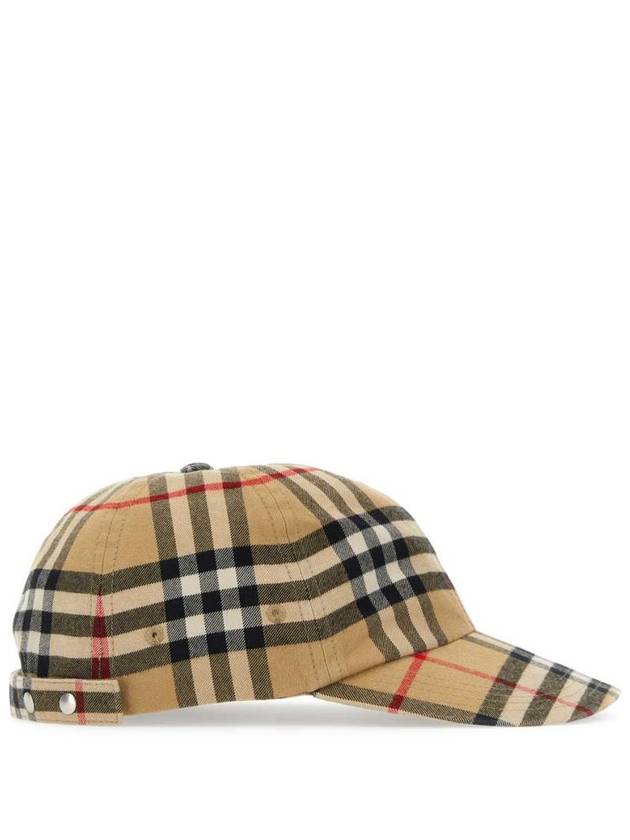 Check Cotton Ball Cap Beige - BURBERRY - BALAAN 3