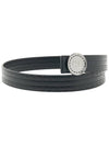 CD Circle Buckle Belt Black 4302RUVDQ - DIOR - BALAAN.