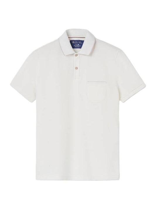 Men's Regatta Short Sleeve PK Shirt White - LORO PIANA - 1
