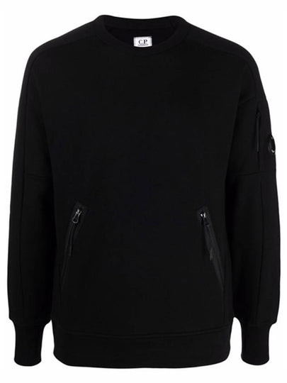 Men's Lens Wappen Pocket Diagonal Sweatshirt Black - CP COMPANY - BALAAN 2