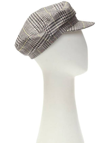 Isabel Marant GRAY CHECKED FLAT CAP - ISABEL MARANT - BALAAN 1