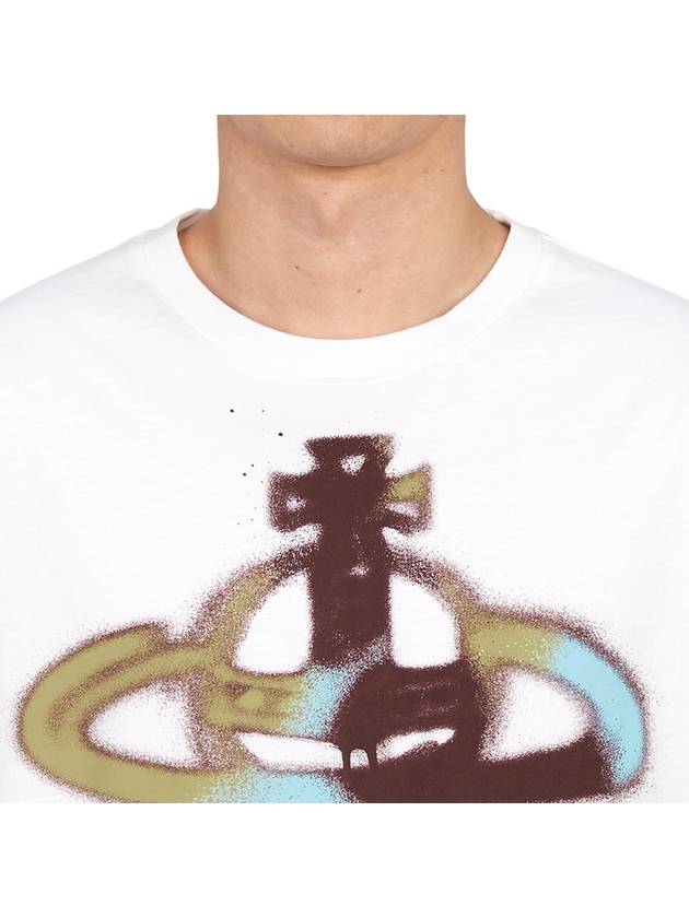 Spray ORB Classic Short Sleeve T-Shirt White - VIVIENNE WESTWOOD - BALAAN 9