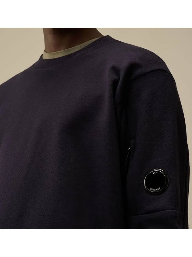 Diagonal Raised Fleece Lens Sweatshirt Navy - CP COMPANY - BALAAN 5