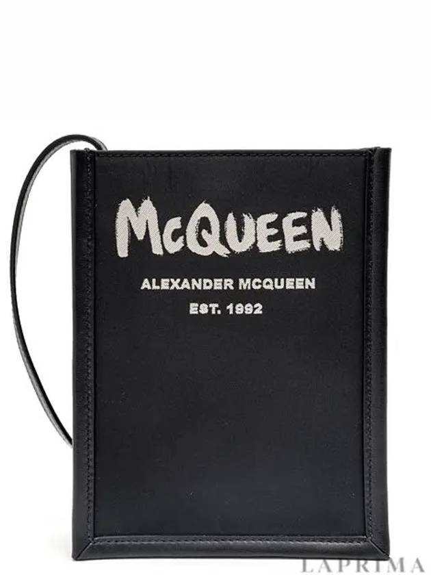 Graffiti Edge Mini Cross Bag Black - ALEXANDER MCQUEEN - BALAAN.