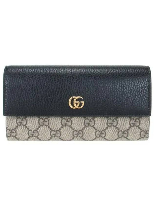 GG Marmont Continental Leather Long Wallet Black - GUCCI - BALAAN 2