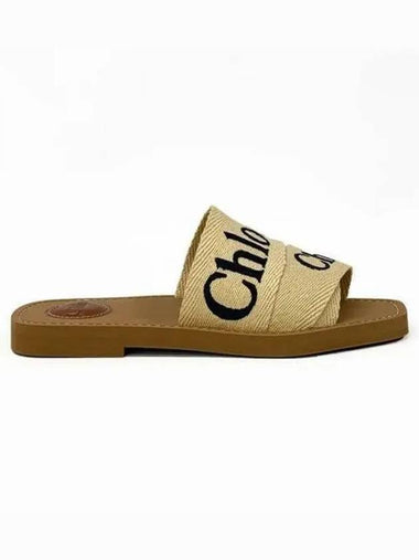 CHC23U188EF Woody Logo Flat Mule Slide Sandals Slippers C 271532 1026724 - CHLOE - BALAAN 1