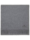 Grande Unita Logo Fringe Muffler Flannel Melange - LORO PIANA - BALAAN 4