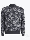 Camo Jacquard Quarter Zip Merino Wool Knit Top Charcoal - G/FORE - BALAAN 2