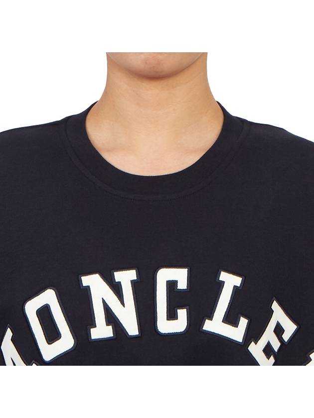 Logo Short Sleeve T-Shirt Night Blue - MONCLER - BALAAN 6