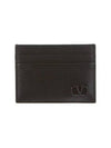 V Logo Signature Card Wallet Black - VALENTINO - BALAAN 2