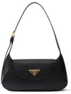 Small Leather Shoulder Bag Black - PRADA - BALAAN 1