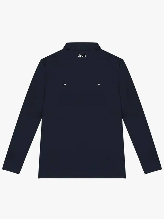 Drew Spring Slit Modified Collar T-shirt DM41LT36NAVY - DRUH GOLF - BALAAN 2