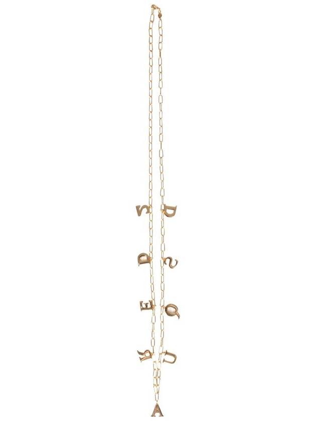 logo charm necklace gold - DSQUARED2 - BALAAN 3