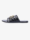 Gold BB Logo Oval Slippers Black - BALENCIAGA - BALAAN 2