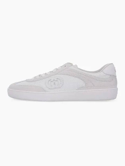 Interlocking G Suede Low-Top Sneakers White - GUCCI - BALAAN 2