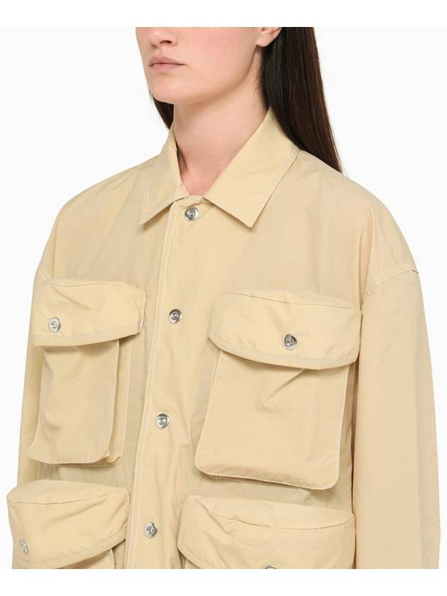 Multi Cargo Pocket Shirt Jacket Beige - SUNNEI - BALAAN 5