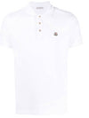 Logo Patch Polo Shirt White - MONCLER - BALAAN 3