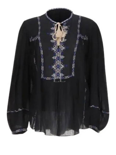 24 SILEKIA HT0371FA B1J15E 01BK Cotton Shirt - ISABEL MARANT - BALAAN 1