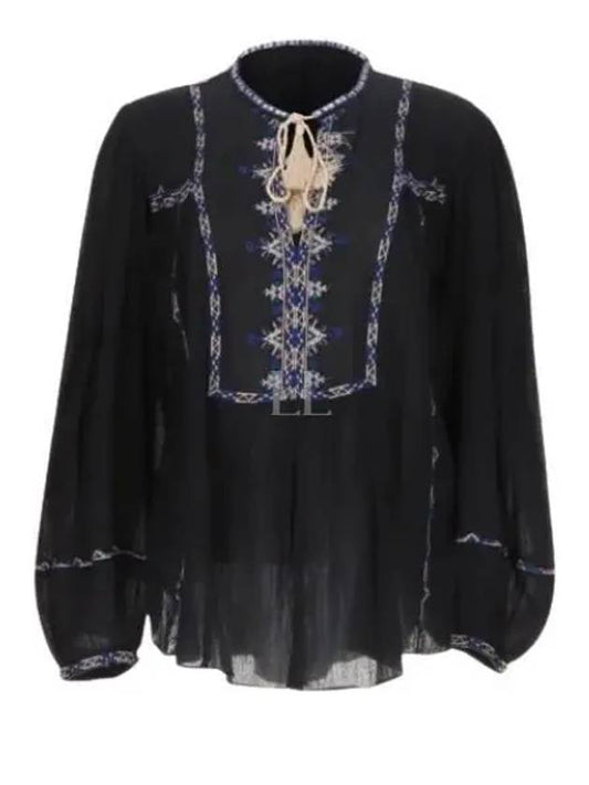 24 SILEKIA HT0371FA B1J15E 01BK Cotton Shirt - ISABEL MARANT - BALAAN 1