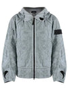 Men's Shadow Project Nylon Metal Waffle Print Hooded Jacket Grey - STONE ISLAND - BALAAN 2