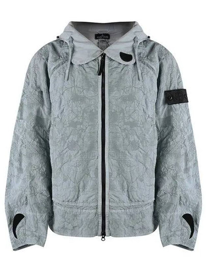 Men's Shadow Project Nylon Metal Waffle Print Hooded Jacket Grey - STONE ISLAND - BALAAN 2