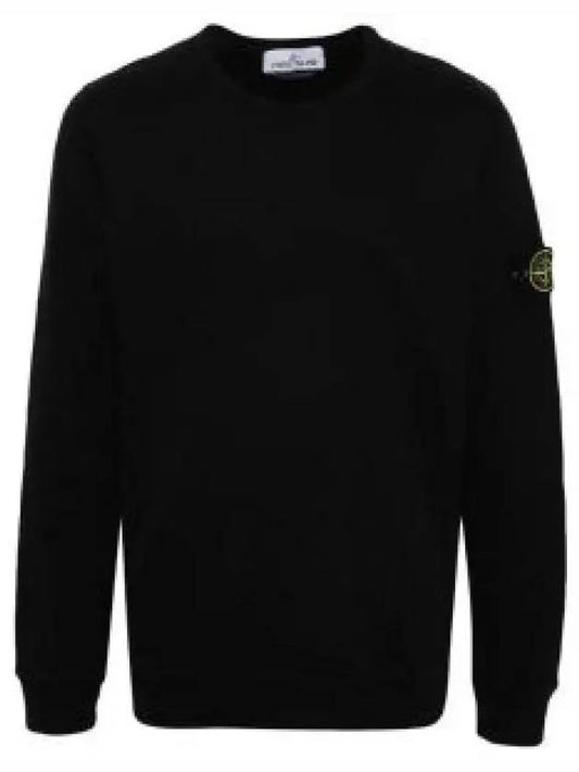 Wappen Patch Crew Neck Cotton Sweatshirt Black - STONE ISLAND - BALAAN 2