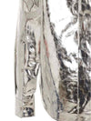 Metallic Effect Over Long Sleeve Shirt Silver - VETEMENTS - BALAAN 5