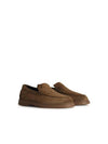 Suede Slipper Loafers Brown - TOD'S - BALAAN 3