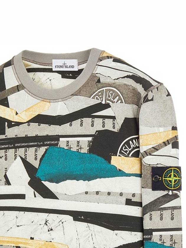 Wappen Patch Collage Effect Sweat Sweatshirt - STONE ISLAND - BALAAN 9