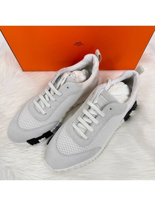 Bouncing Mesh Men s Sneakers White - HERMES - BALAAN 3