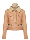 shearling collar leather jacket - LOUIS VUITTON - BALAAN 2