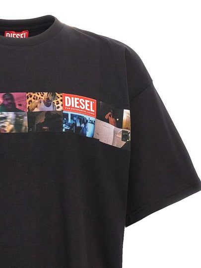 Diesel Black Cotton T-Shirt - DIESEL - BALAAN 2