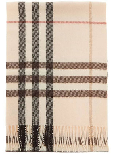 Check Pattern Cashmere Scarf Alabaster - BURBERRY - BALAAN 2