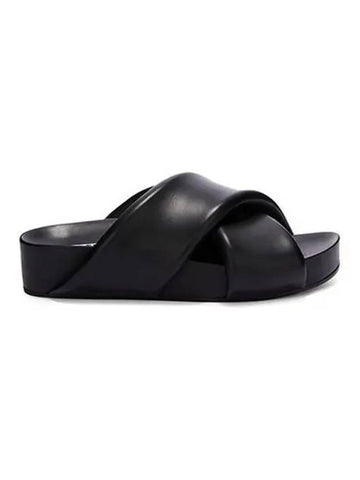 Women s Padded Crossover Sandals Black J15WP0043 P5057 - JIL SANDER - BALAAN 1