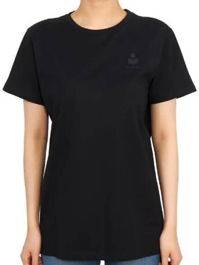 Aby Logo Short Sleeve T-Shirt Black - ISABEL MARANT - BALAAN 2