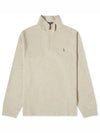 Embroidered Pony Logo Half Zip-Up Knit Top Beige - POLO RALPH LAUREN - BALAAN 2