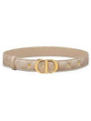 30MM Montaigne Cannage Calfskin Belt Powder Beige - DIOR - BALAAN 3