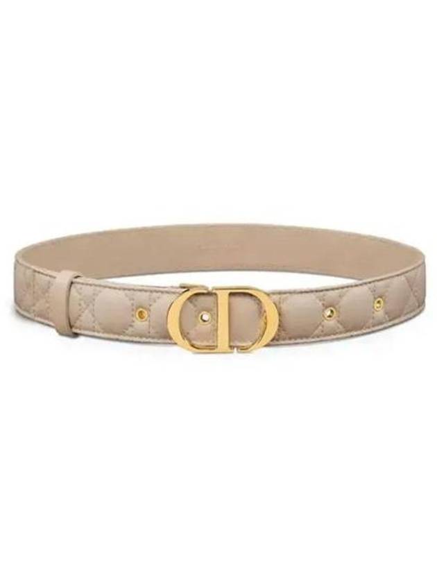 30MM Montaigne Cannage Calfskin Belt Powder Beige - DIOR - BALAAN 3