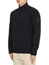 Ghost Piece Mock Neck Virgin Wool Knit Top Navy - STONE ISLAND - BALAAN 3