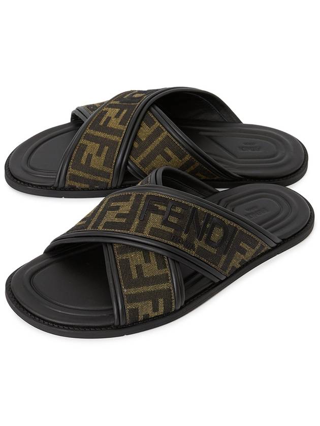 FF Logo Slipper Brown - FENDI - BALAAN 2