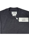 Back Stitch Crew Neck Wool Knit Top Charcoal - MAISON MARGIELA - BALAAN 5