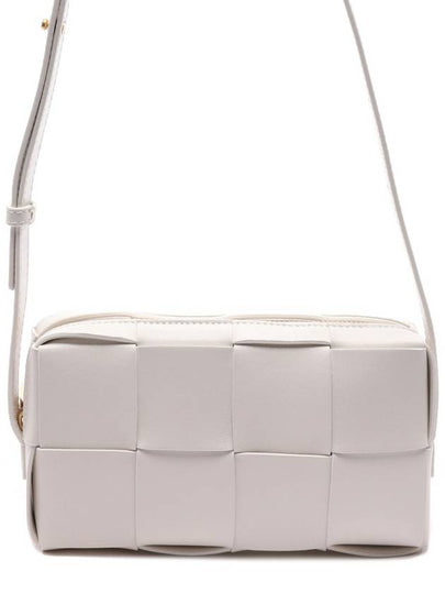 Intrecciato Cassette Leather Mini Cross Bag Taupe White - BOTTEGA VENETA - BALAAN 2