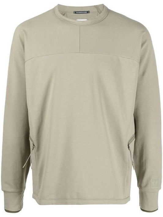 Men's Nylon Insert Cotton Sweatshirt Green - CP COMPANY - BALAAN 1