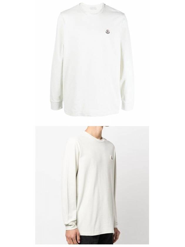 Logo Long Sleeve T-Shirt White - MONCLER - BALAAN 5