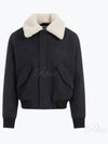 Shearling Collar Wool Jacket Grey - AMI - BALAAN 2