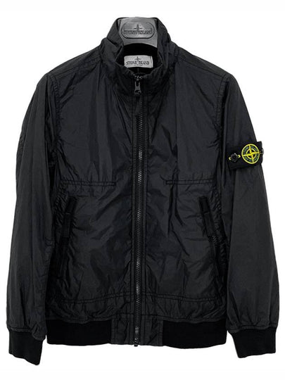 Kids Compass Badge Zip Up Jacket Black - STONE ISLAND - BALAAN 2