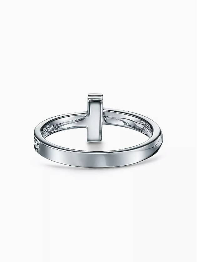 Tiffany T T1 Ring White Gold Diamond Ring Women Men - TIFFANY & CO. - BALAAN 5